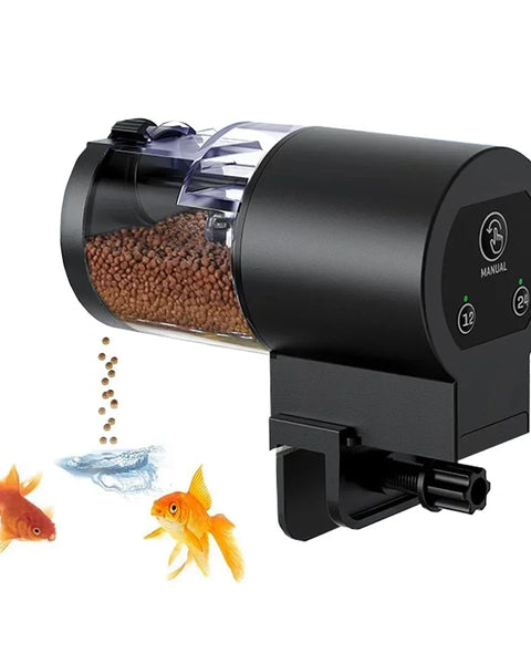 Automatic Fish Feeder for Aquarium – 100ml Auto Feeder with Adjustable Portion and Timer