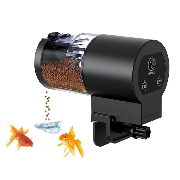 Automatic Fish Feeder for Aquarium – 100ml Auto Feeder with Adjustable Portion and Timer
