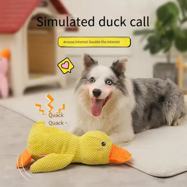 Interactive Stomping Duck Plush Toy for Dogs