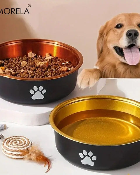 Anti-slip stainless steel dog bowls, available in small, medium, and large, prevent spills, ensure hygiene, and provide safe, comfortable mealtime for dogs.