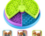 Interactive slow feeder for dogs and cats, puzzle-style design, promotes slower eating, mental stimulation, better digestion, and weight control.