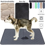 Reusable ultra-absorbent pet pee pad blanket with non-slip bottom, suitable for dogs, cats, puppies, and senior pets, hypoallergenic and machine washable.