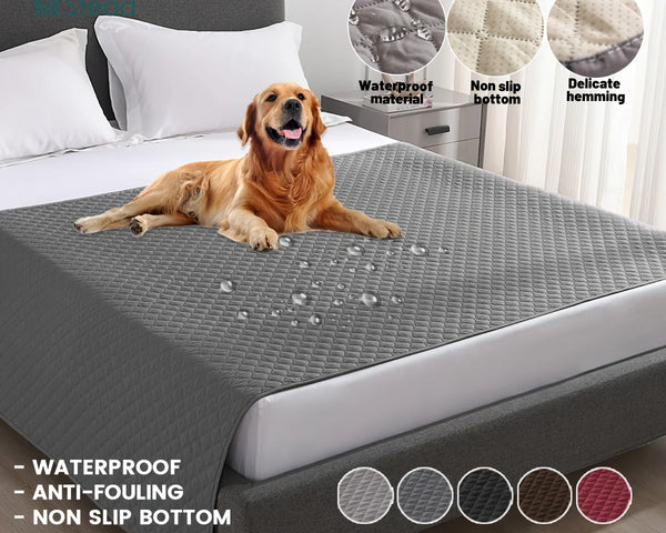 Waterproof pet furniture cover for dogs and cats that protects sofas, beds, and car seats from hair, dirt, and spills.,