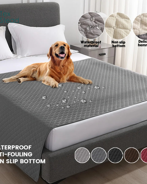 Waterproof pet furniture cover for dogs and cats that protects sofas, beds, and car seats from hair, dirt, and spills.,