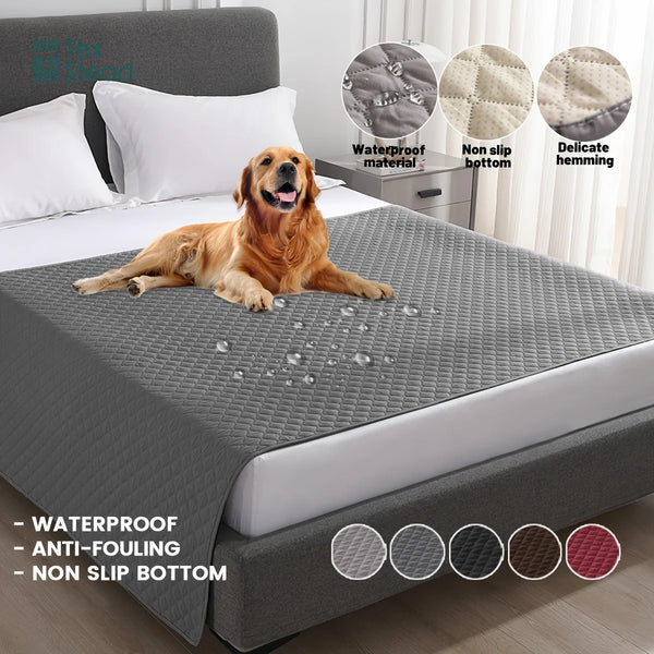 Waterproof pet furniture cover for dogs and cats that protects sofas, beds, and car seats from hair, dirt, and spills.,