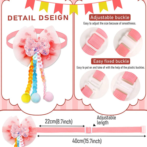 LaceCharm Bow Collar Set