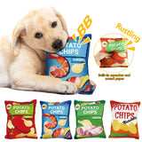 Funny Crisps Plush Dog Toy | Squeaky Bite-Resistant Dog Chew Toy | RoyalPrimer