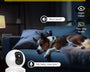 2K Interactive Dog Camera with 360° View, Night Vision, Motion Detection and Two-Way Audio for Better Pet Monitoring and Daily Dog Care