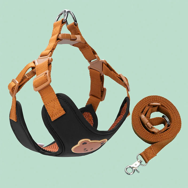 Cute Dog Harness and Leash Set