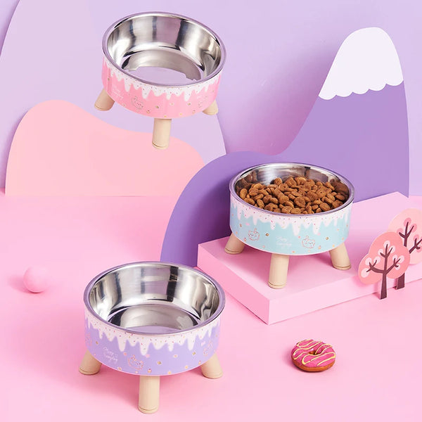 FrostiPawra – Elevated Ice Cream Style Bowl for Pets