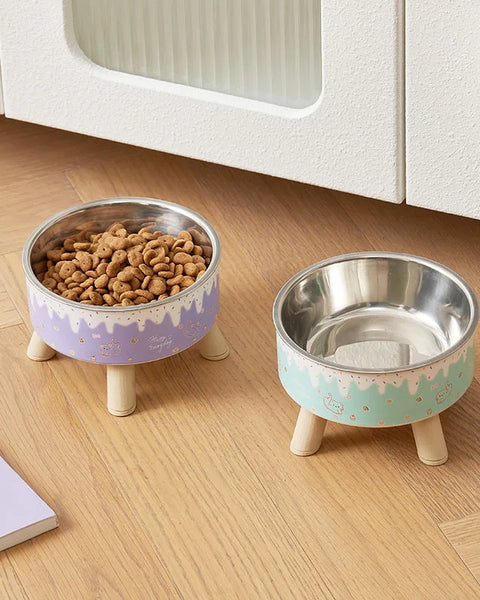 FrostiPawra – Elevated Ice Cream Style Bowl for Pets