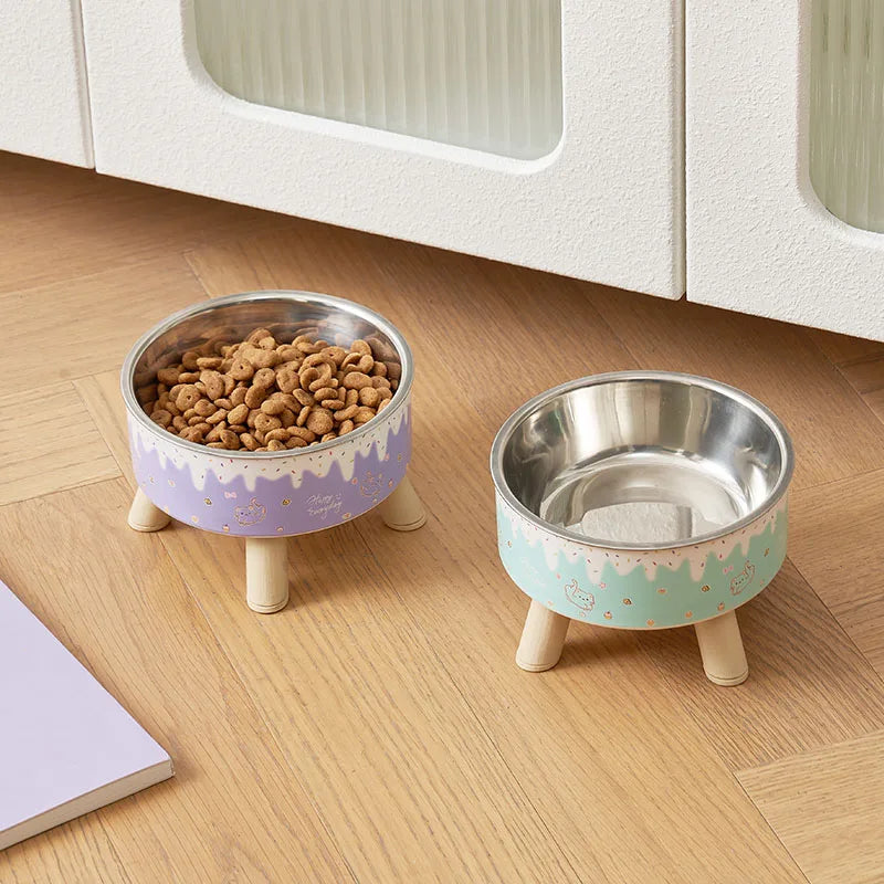 FrostiPawra – Elevated Ice Cream Style Bowl for Pets