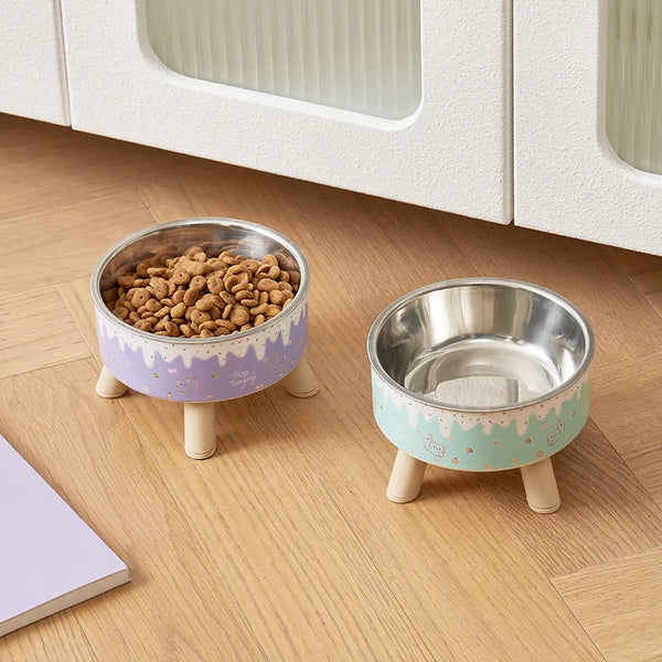 FrostiPawra – Elevated Ice Cream Style Bowl for Pets