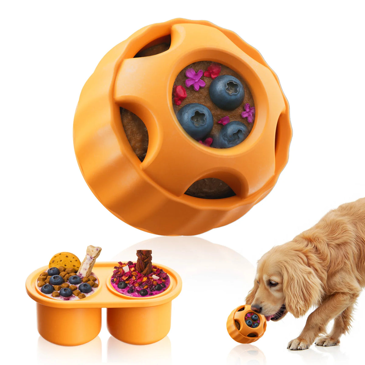 Frozen Dog Treat Toy with Silicone Mold | Interactive Enrichment Toy for Dogs | RoyalPrimer