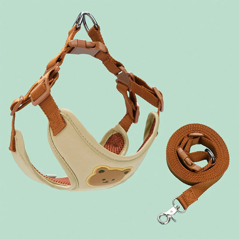 Cute Dog Harness and Leash Set