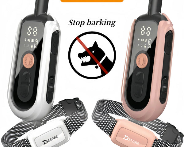 Waterproof remote dog training collar for dogs that provides vibration, beep, and static correction modes for obedience and behavior training.
