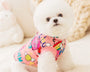 Stylish graffiti-print winter pet jacket made from warm fleece and silk wool blend with anti-splash fabric for cold-weather comfort for small dogs, cats, and puppies