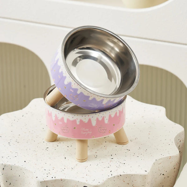 FrostiPawra – Elevated Ice Cream Style Bowl for Pets