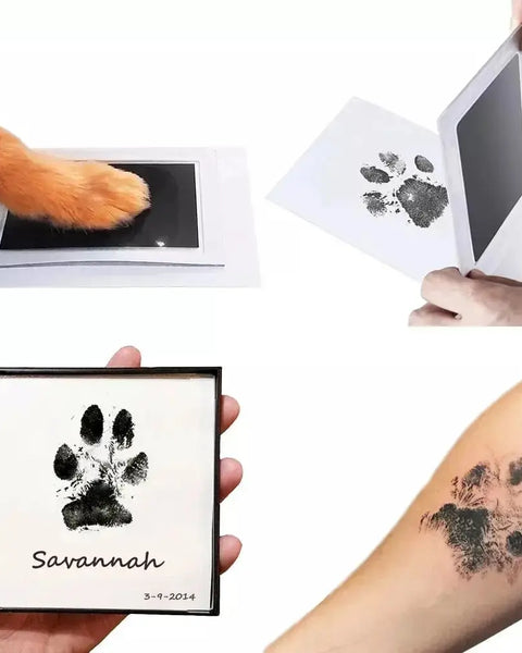 Inkless paw print kit for dogs and cats that captures clean paw impressions for keepsakes and memory preservation.