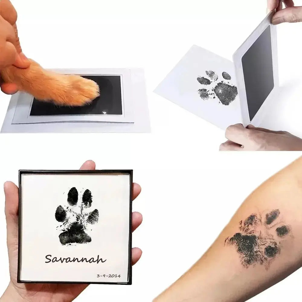 Inkless paw print kit for dogs and cats that captures clean paw impressions for keepsakes and memory preservation.