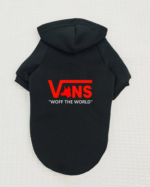 Fleece dog hoodie for dogs that provides thermal warmth and comfort during cold weather while allowing free movement.