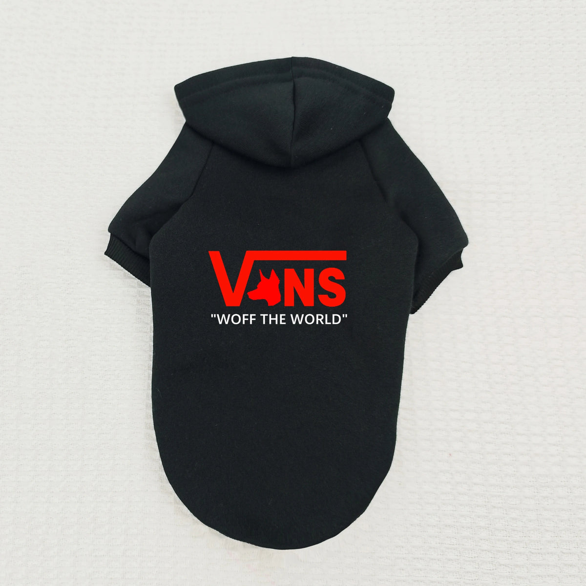 Fleece dog hoodie for dogs that provides thermal warmth and comfort during cold weather while allowing free movement.