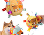 Interactive dog tug toy with ball and nylon handle for dogs that supports active play, training, and mental stimulation.