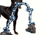 Heavy-duty rope dog toy for dogs that supports chewing, dental health, and interactive tug-of-war play.