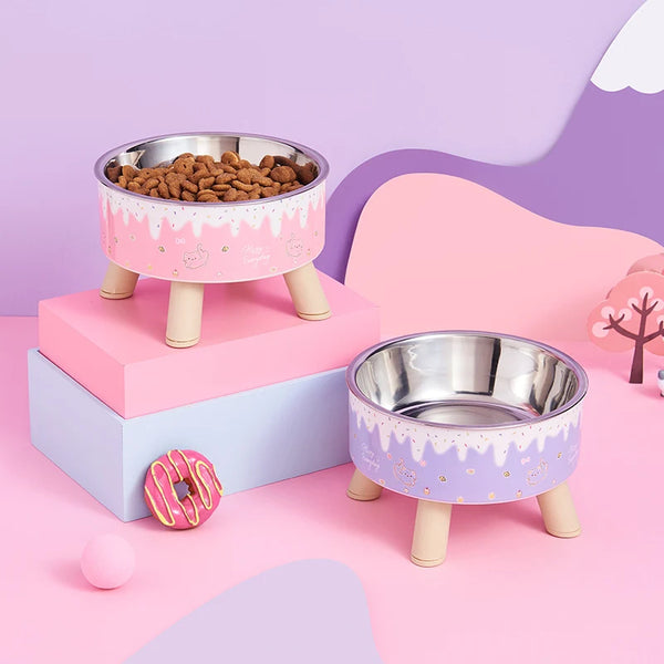 FrostiPawra – Elevated Ice Cream Style Bowl for Pets