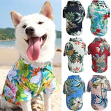 Hawaiian shirt for dogs and cats that provides lightweight breathable comfort and free movement during warm weather and summer activities.