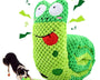 Interactive dog puzzle toy with treat-hiding design made from soft durable fleece materials, featuring squeak sounds to stimulate mental engagement, reduce anxiety, and encourage active problem-solving play