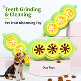 Interactive Dog Chew Toy with Treat Dispenser for Teeth Cleaning, Mental Stimulation, Boredom Relief and Healthy Chewing