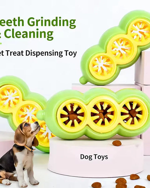 Interactive Dog Chew Toy with Treat Dispenser for Teeth Cleaning, Mental Stimulation, Boredom Relief and Healthy Chewing