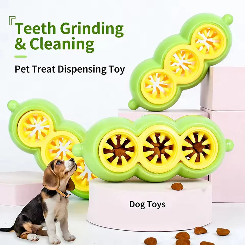 Interactive Dog Chew Toy with Treat Dispenser for Teeth Cleaning, Mental Stimulation, Boredom Relief and Healthy Chewing