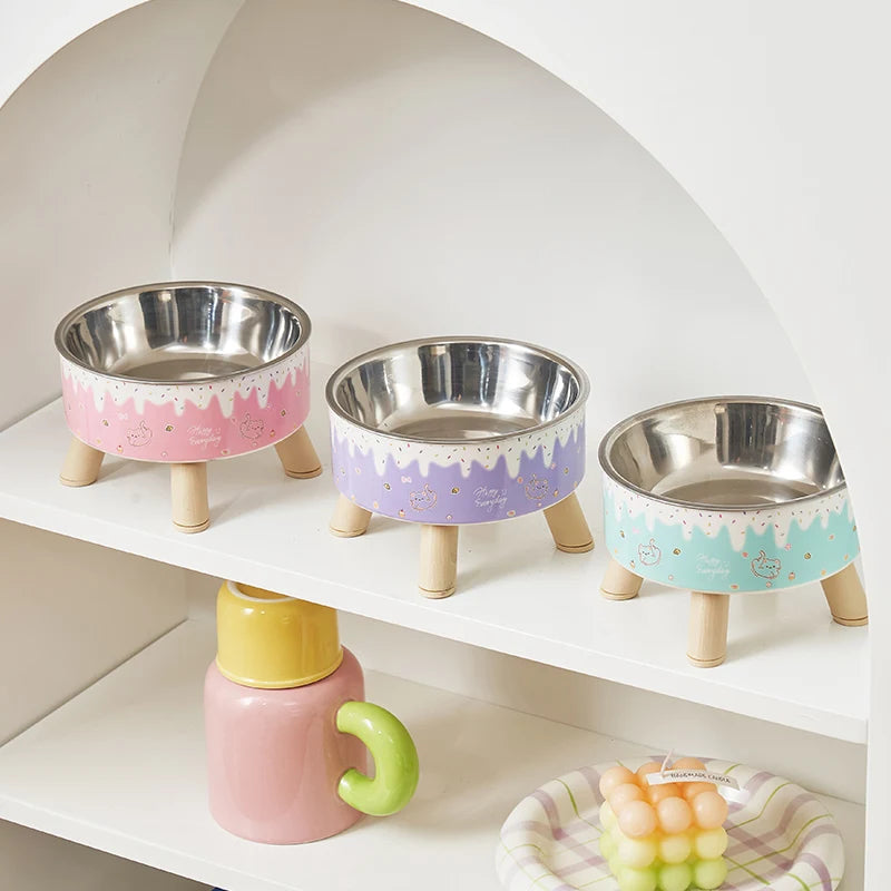 FrostiPawra – Elevated Ice Cream Style Bowl for Pets