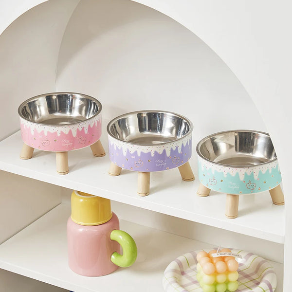 FrostiPawra – Elevated Ice Cream Style Bowl for Pets