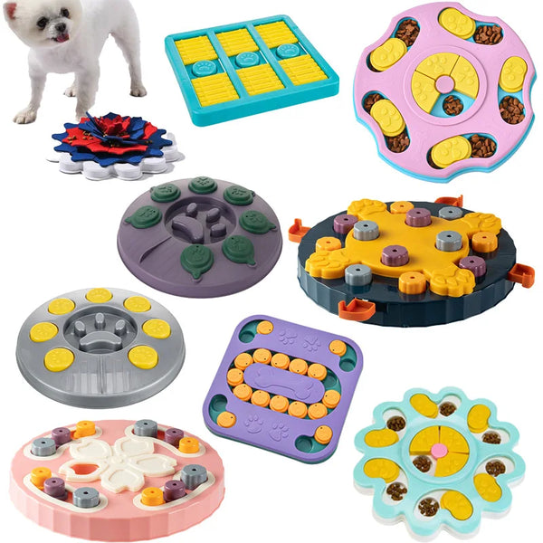 Interactive slow feeder puzzle toy for dogs that supports healthy digestion and mental stimulation