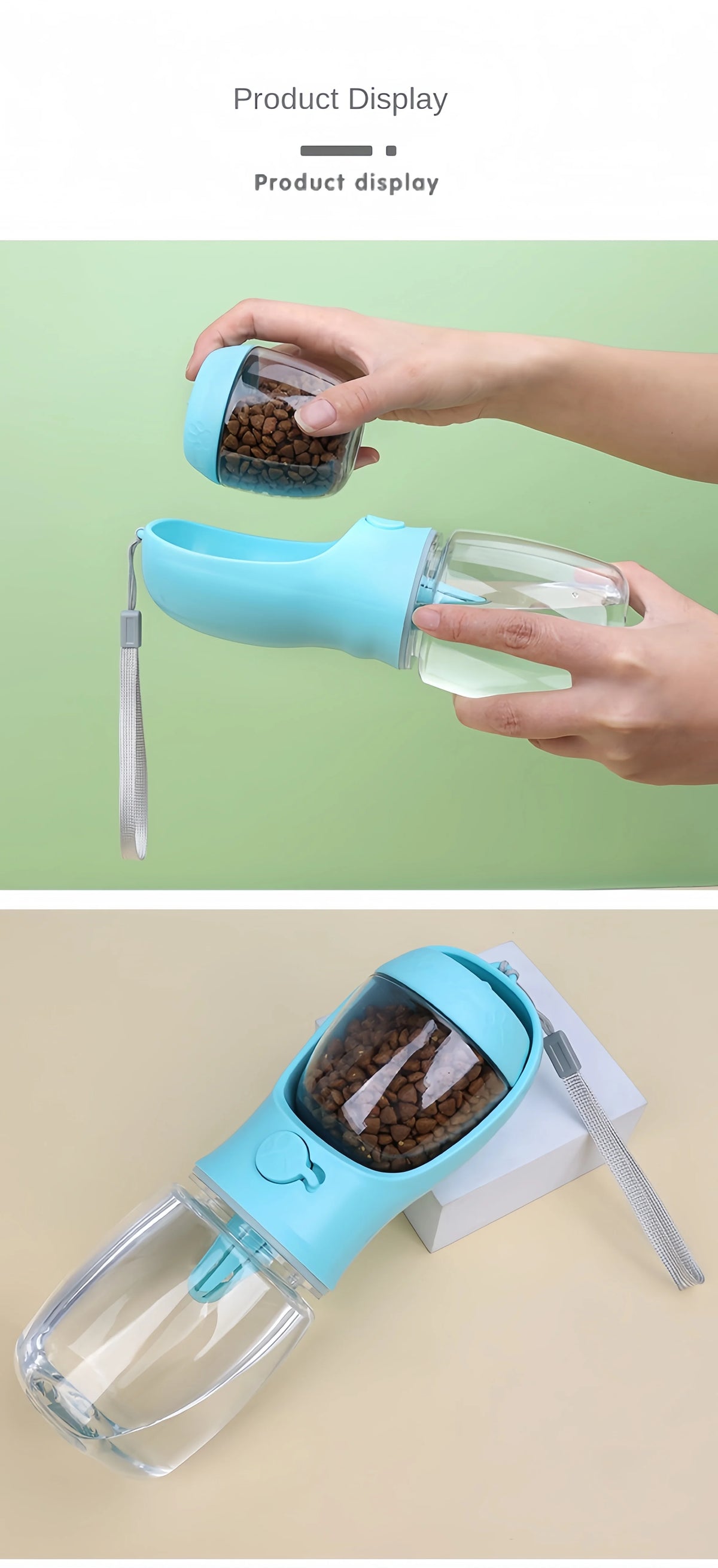 HydraGo – Portable Pet Water Bottle with Food Storage