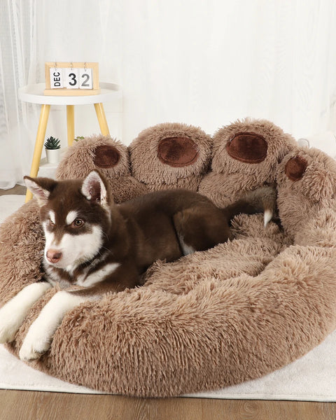 Breathable plush pet bed for dogs and cats that provides cushioned sleep support, warmth, and anxiety relief for daily rest.