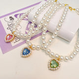 princess pearl pet collar for dogs and cats elegant decorative collar