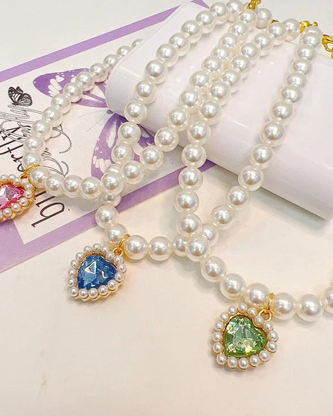 princess pearl pet collar for dogs and cats elegant decorative collar