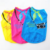Summer Cooling Vest Shirt for Small Dogs - 100% Cotton Pet Clothes, Breathable Puppy Cat T Shirt, Chihuahua Poodle Cooling Apparel, Lightweight Summer Dog Vest, Hot Weather Pet Clothing