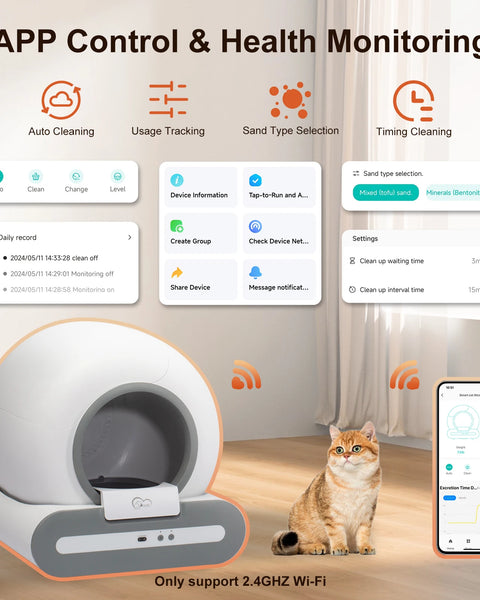 Premium Smart Self-Cleaning Cat Litter Box