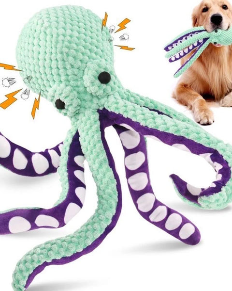 Interactive Plush Octopus Dog Toy | Squeaky Companion Toy for Dogs | RoyalPrimer
