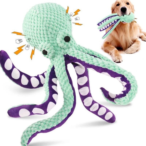 Interactive Plush Octopus Dog Toy | Squeaky Companion Toy for Dogs | RoyalPrimer