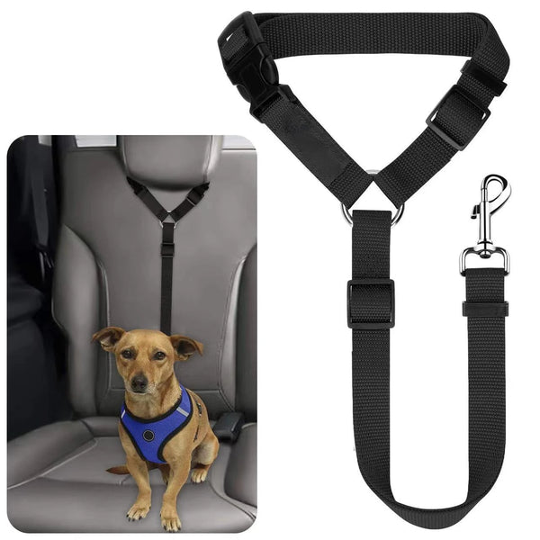 Dog Car Seat Belt Leash for Dogs | Adjustable Nylon Pet Car Safety Harness | RoyalPrimer