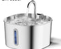 3.2L automatic stainless steel pet water fountain for cats and dogs with circulating filtered water to keep hydration clean and fresh