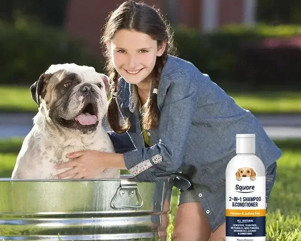 pH-balanced 2-in-1 puppy shampoo and conditioner that gently cleans, moisturizes, and deodorizes sensitive skin while leaving fur soft, clean, and healthy
