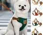 Dog harness and leash set soft polyester adjustable escape proof pet vest