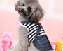 Small dog and cat striped outfit, lightweight and comfortable, perfect for parties, weddings, and summer events